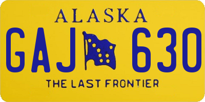 AK license plate GAJ630