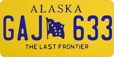 AK license plate GAJ633
