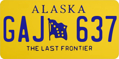 AK license plate GAJ637