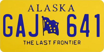 AK license plate GAJ641