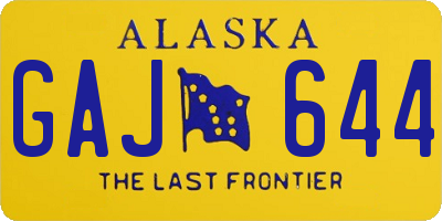 AK license plate GAJ644