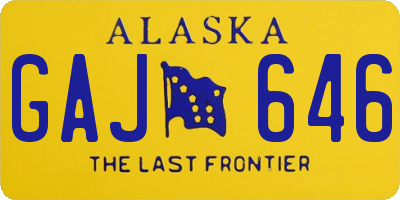 AK license plate GAJ646