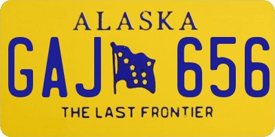 AK license plate GAJ656