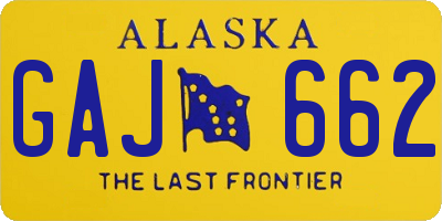 AK license plate GAJ662