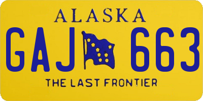 AK license plate GAJ663
