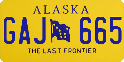 AK license plate GAJ665
