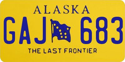 AK license plate GAJ683