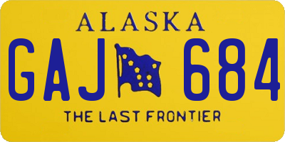 AK license plate GAJ684