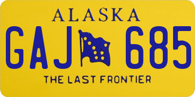 AK license plate GAJ685