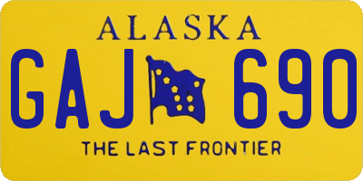 AK license plate GAJ690
