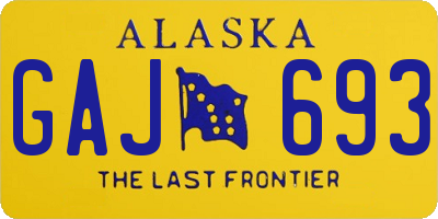 AK license plate GAJ693