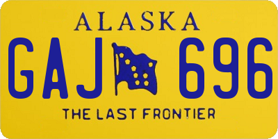 AK license plate GAJ696