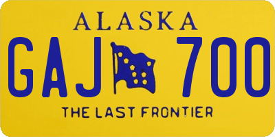 AK license plate GAJ700