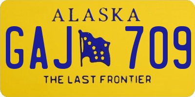 AK license plate GAJ709