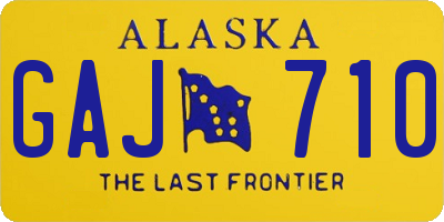 AK license plate GAJ710