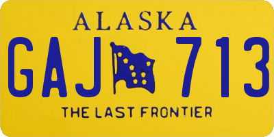 AK license plate GAJ713