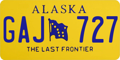 AK license plate GAJ727