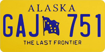 AK license plate GAJ751