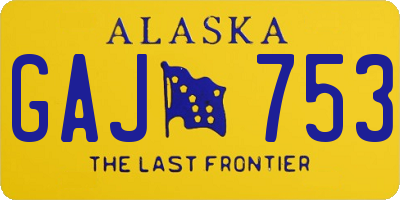 AK license plate GAJ753