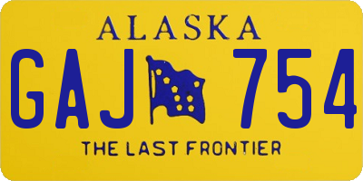 AK license plate GAJ754