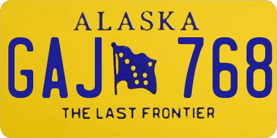 AK license plate GAJ768