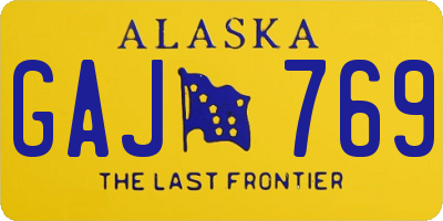 AK license plate GAJ769