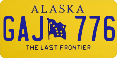 AK license plate GAJ776