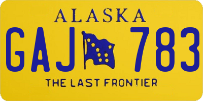 AK license plate GAJ783