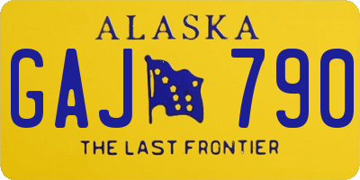 AK license plate GAJ790