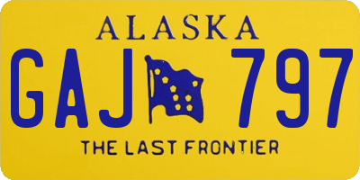 AK license plate GAJ797