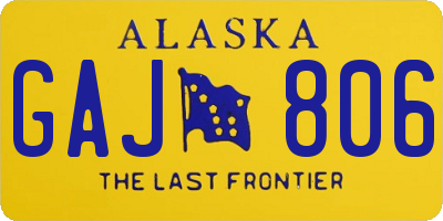 AK license plate GAJ806