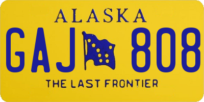 AK license plate GAJ808