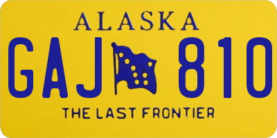 AK license plate GAJ810