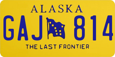 AK license plate GAJ814