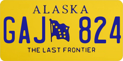 AK license plate GAJ824