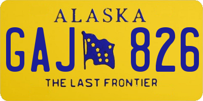 AK license plate GAJ826