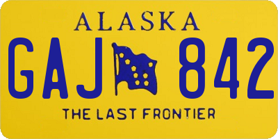 AK license plate GAJ842