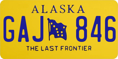 AK license plate GAJ846