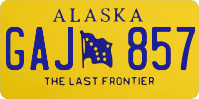 AK license plate GAJ857
