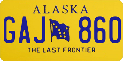 AK license plate GAJ860