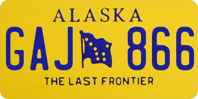 AK license plate GAJ866