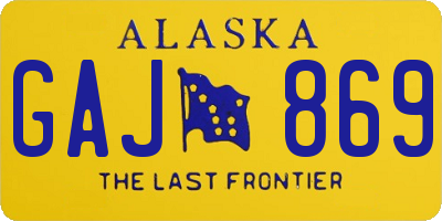 AK license plate GAJ869