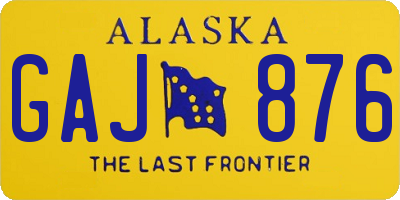 AK license plate GAJ876