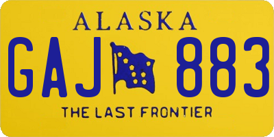 AK license plate GAJ883