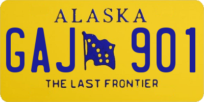 AK license plate GAJ901