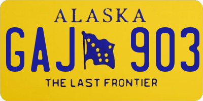 AK license plate GAJ903