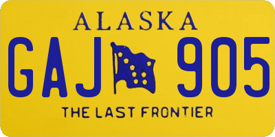 AK license plate GAJ905
