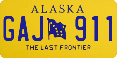 AK license plate GAJ911