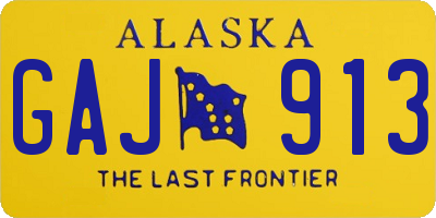 AK license plate GAJ913