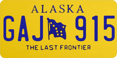 AK license plate GAJ915